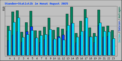 Stunden-Statistik im Monat August 2025